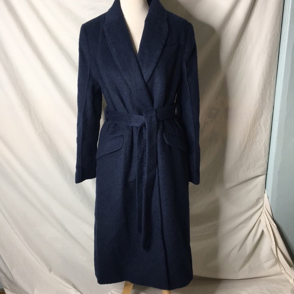 TOPSHOP Manhattan Long Belted Wool Blend Coat 12 - Picture 5 of 9